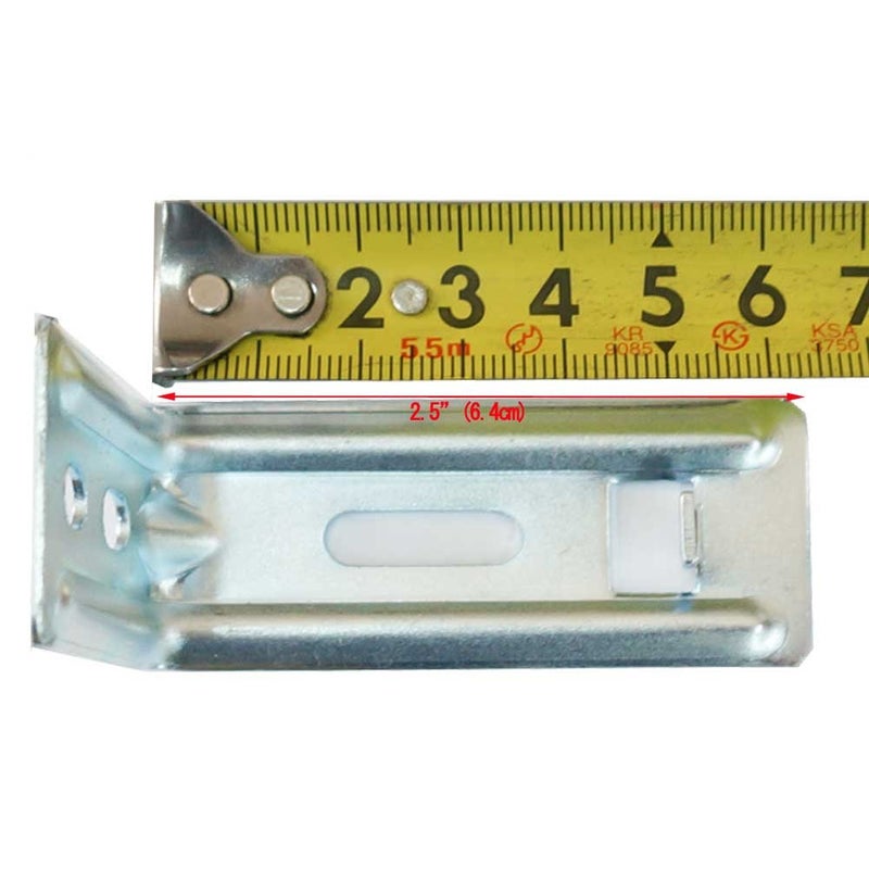 Foiresoft 3 Qty, Blinds Bracket, Ceiling Mount Installation, L Brackets(2 1/2") with Clips(2.1"), Screws Included - All Steel - Image 4